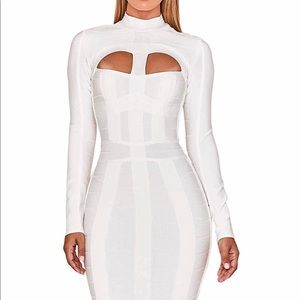 White bandage dress